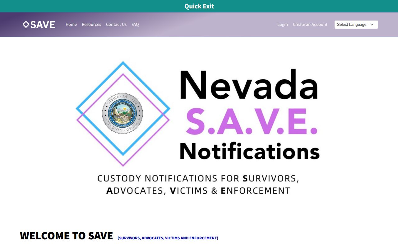 Nevada S.A.V.E. custody search for a Lander County arrest check